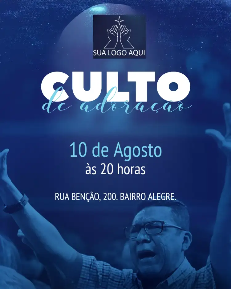 Arte Para Culto De Adoração Igreja Gospel