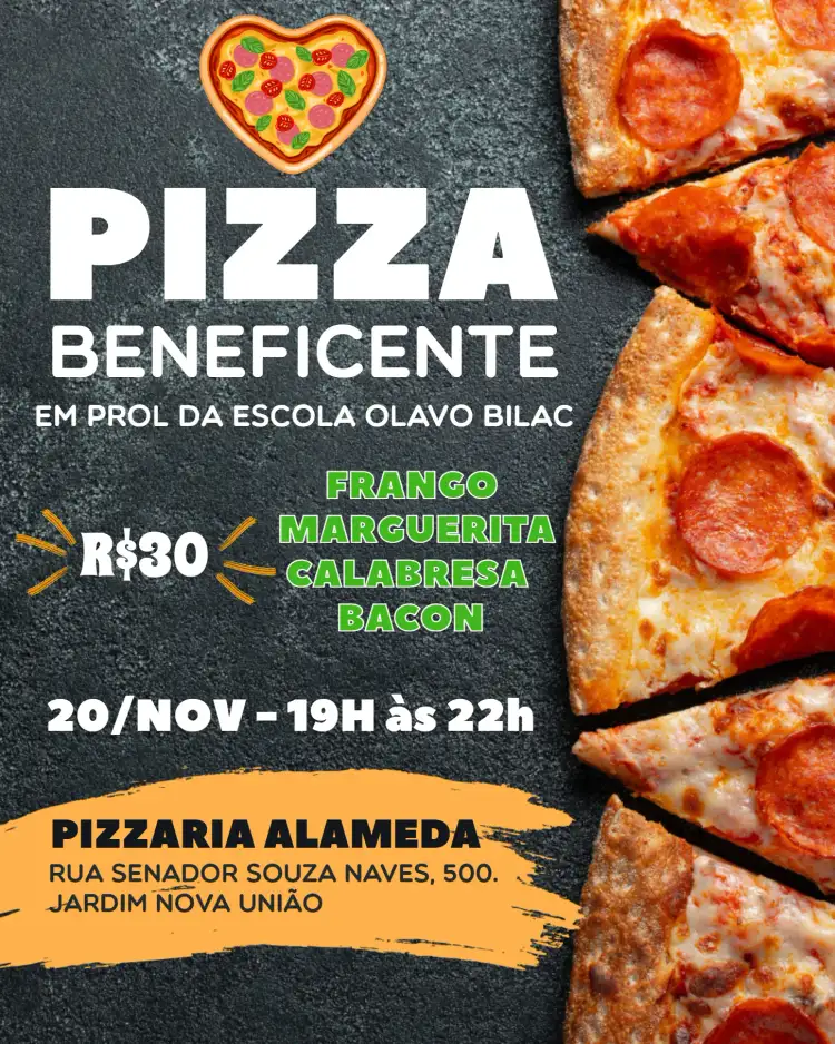 Arte Para Pizza Beneficente Acao