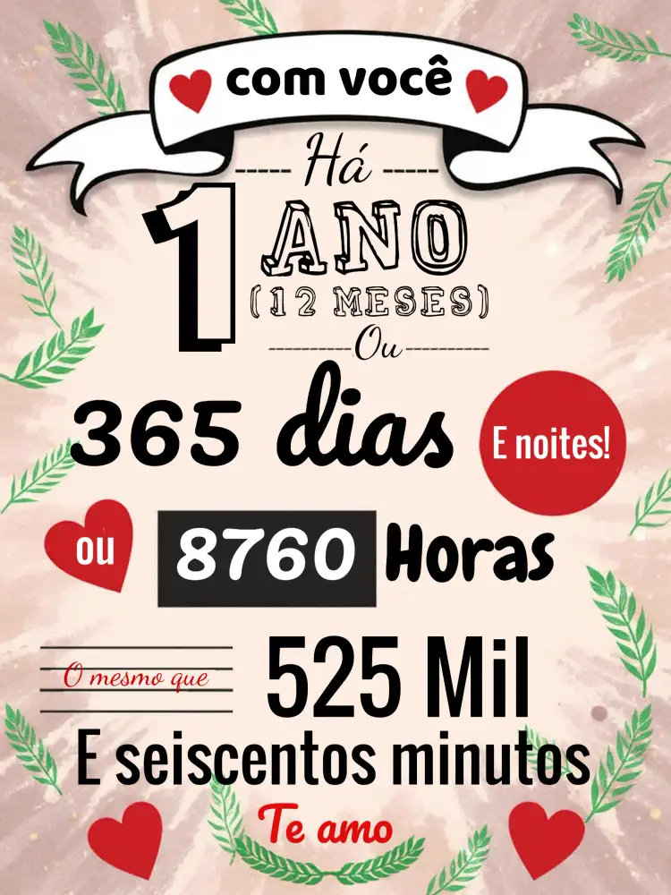 Convite Arte Para Quadro 1 Ano De Namoro – tema Datas Comemorativas romântico, moderno, minimalista, elegante, vintage