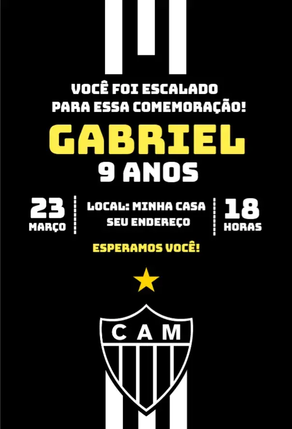 Convite Atlético Mineiro 2