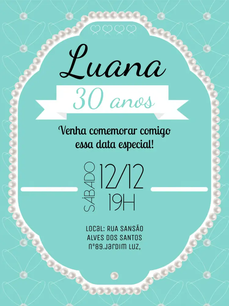 Convite Azul Tiffany Minimalista – tema Aniversário Infantil minimalista, elegante, azul, delicado, moderno