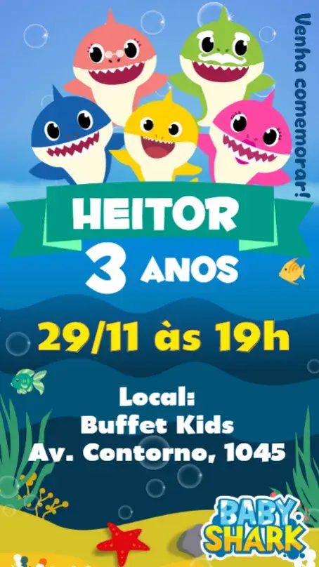 Baby Shark invitation