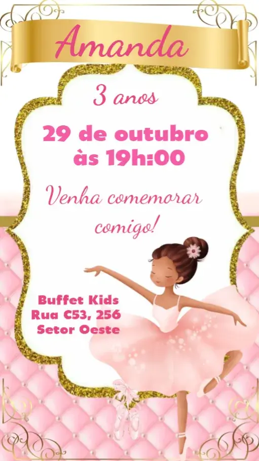 Convite Bailarina