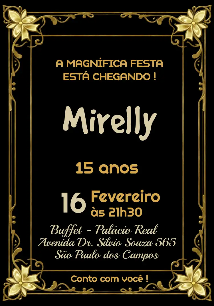 Convite Baile De Máscaras Anos