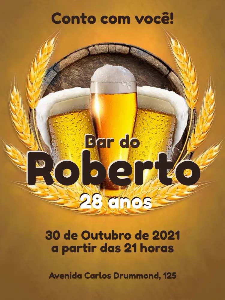 Convite Bar Happy