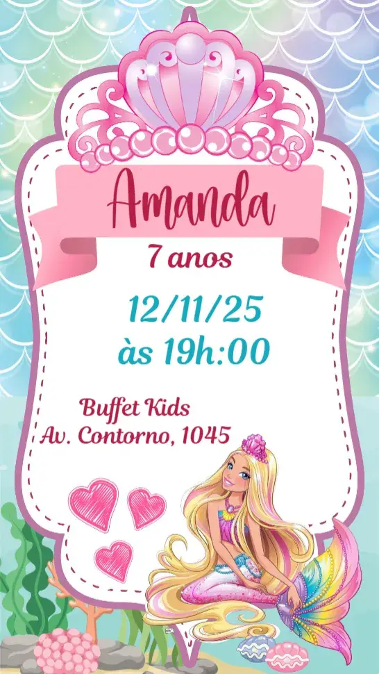 Convite Barbie