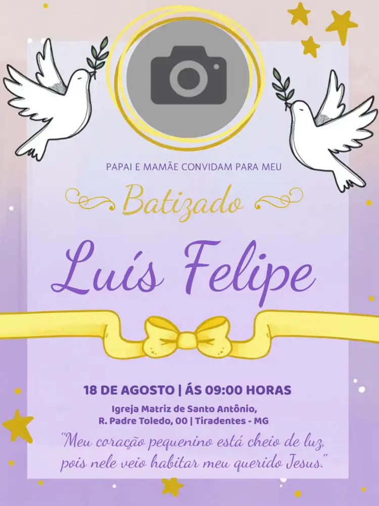 Batizado Com Foto Igreja