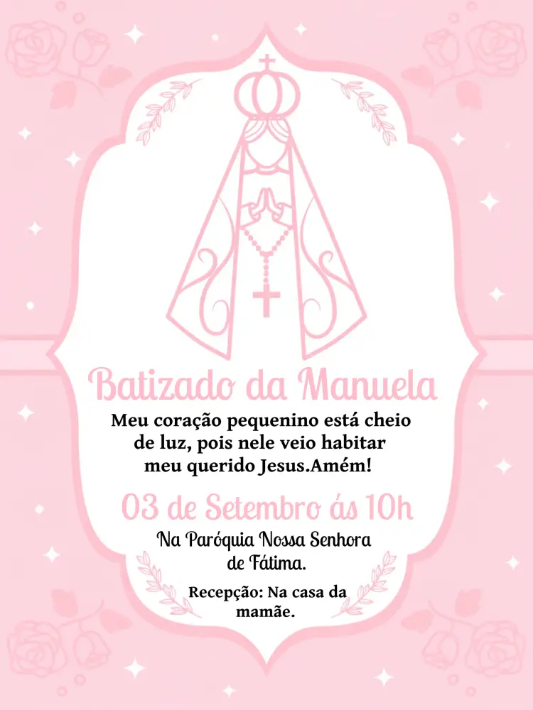 Convite Batizado Igreja