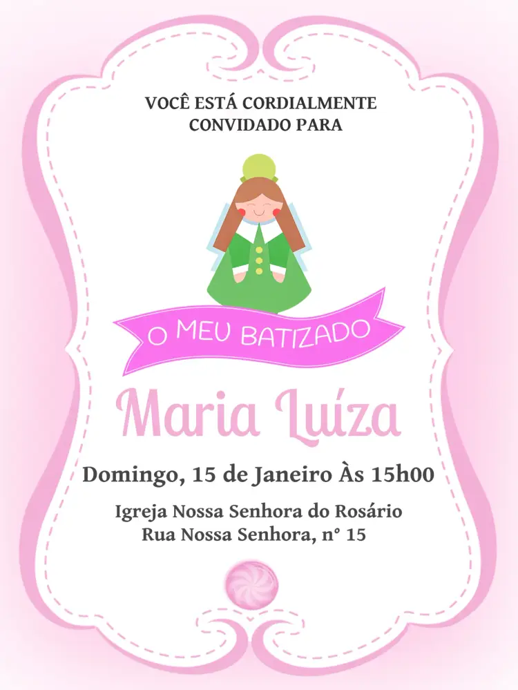 Convite Batizado Tema