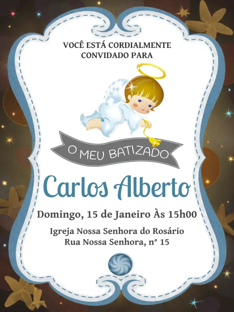 Convite Batizado Tema
