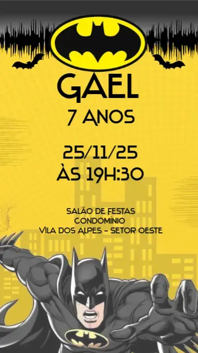 Batman invitation