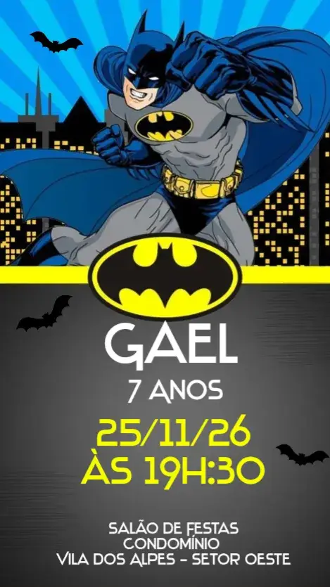 Batman invitation