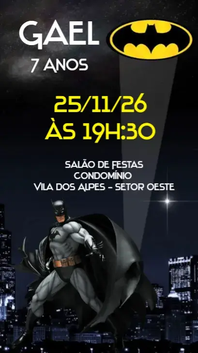 Batman invitation