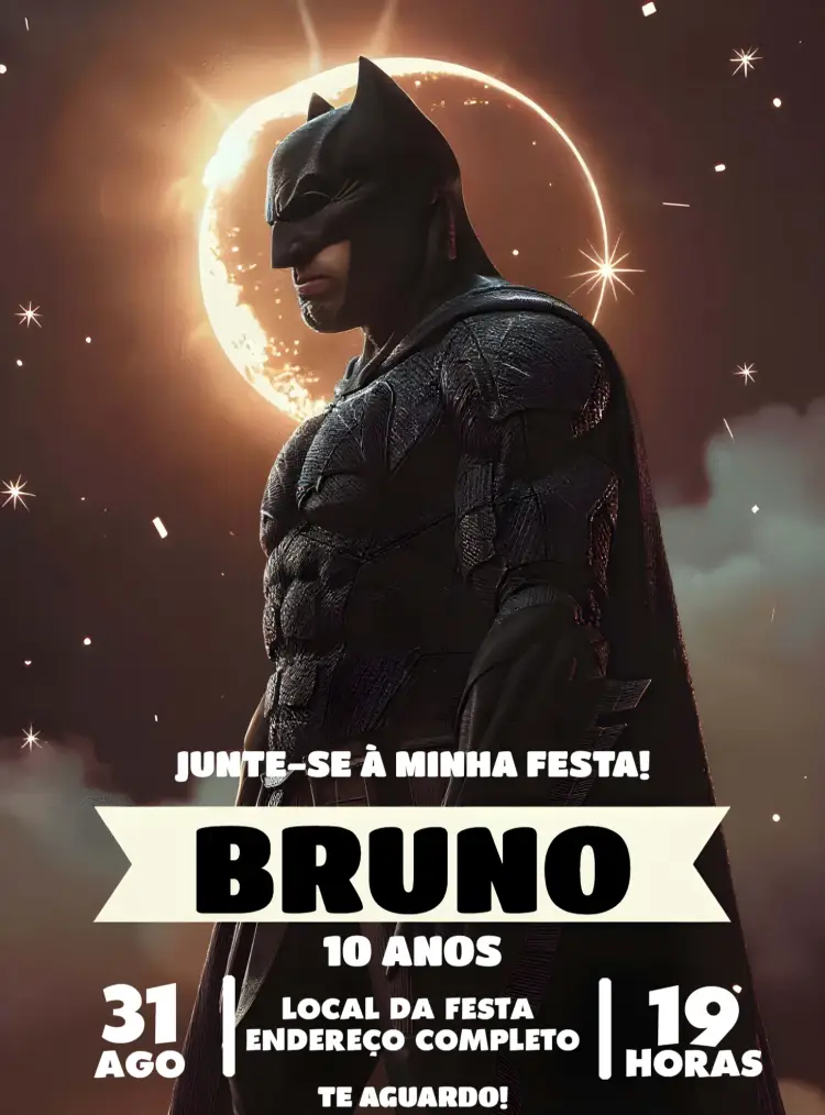 Convite Batman Herói