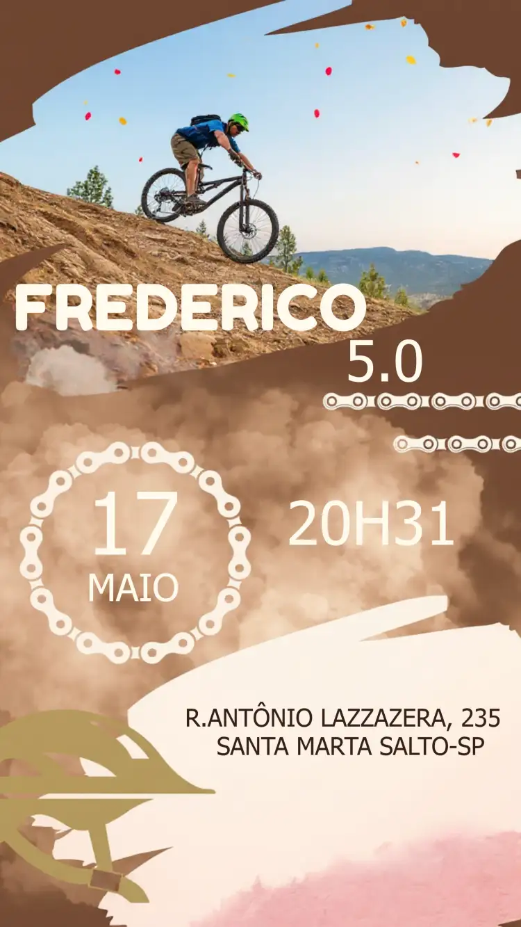 Convite Bike Bicicleta Trilha – tema Aniversário ciclismo, trilha, aventura, esporte