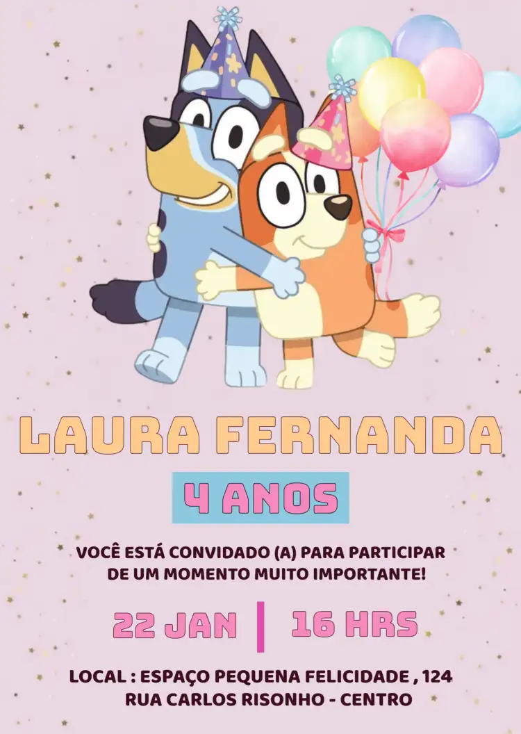 Bluey E Bingo Bday