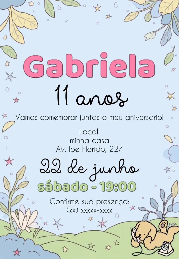 Convite Bobbie Goods Animais