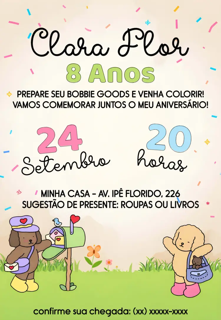 Convite Bobbie Goods Jardim