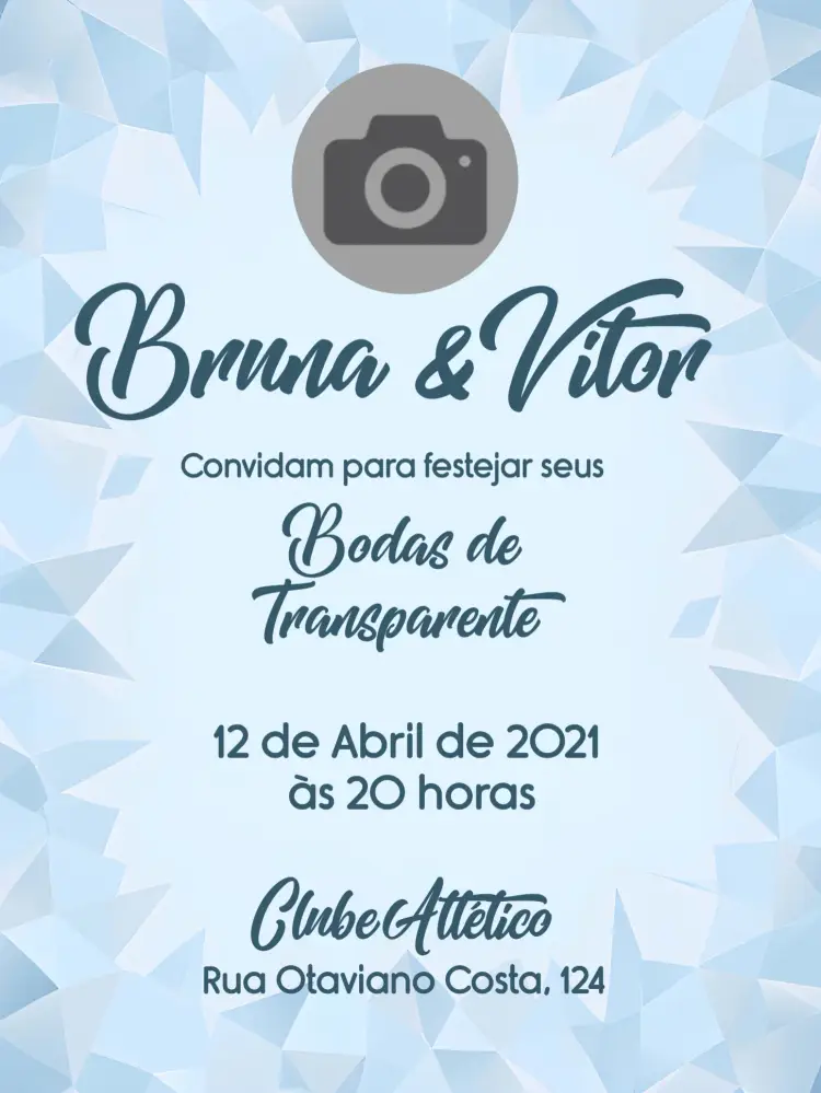 Convite Bodas De Cristal Foto