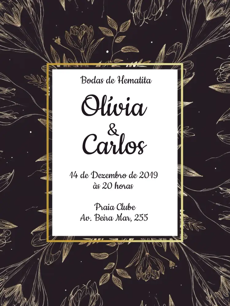 Convite Bodas De Hematita Forte – tema Chá de Panela elegante, moderno, minimalista, tons de hematita, simbólico, sutil