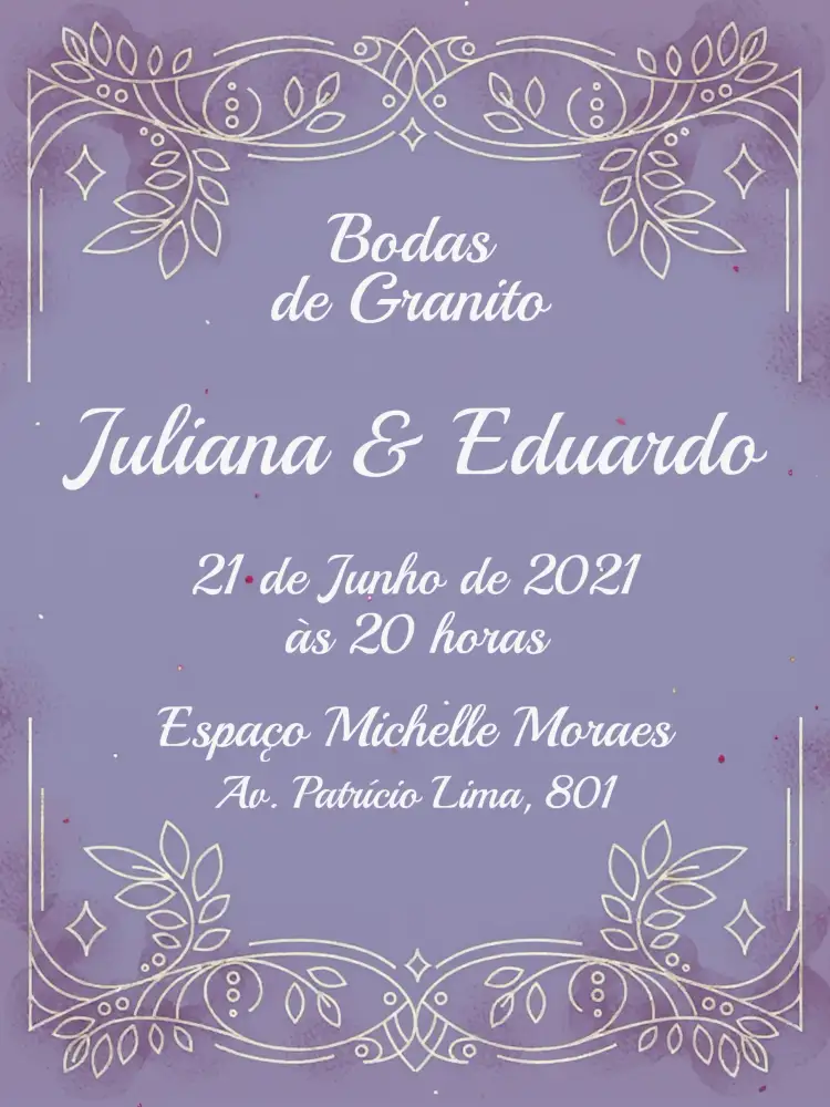 Convite Bodas De Opala Casamento – tema Chá de Panela elegante, simples, moderno, minimalista, cores suaves