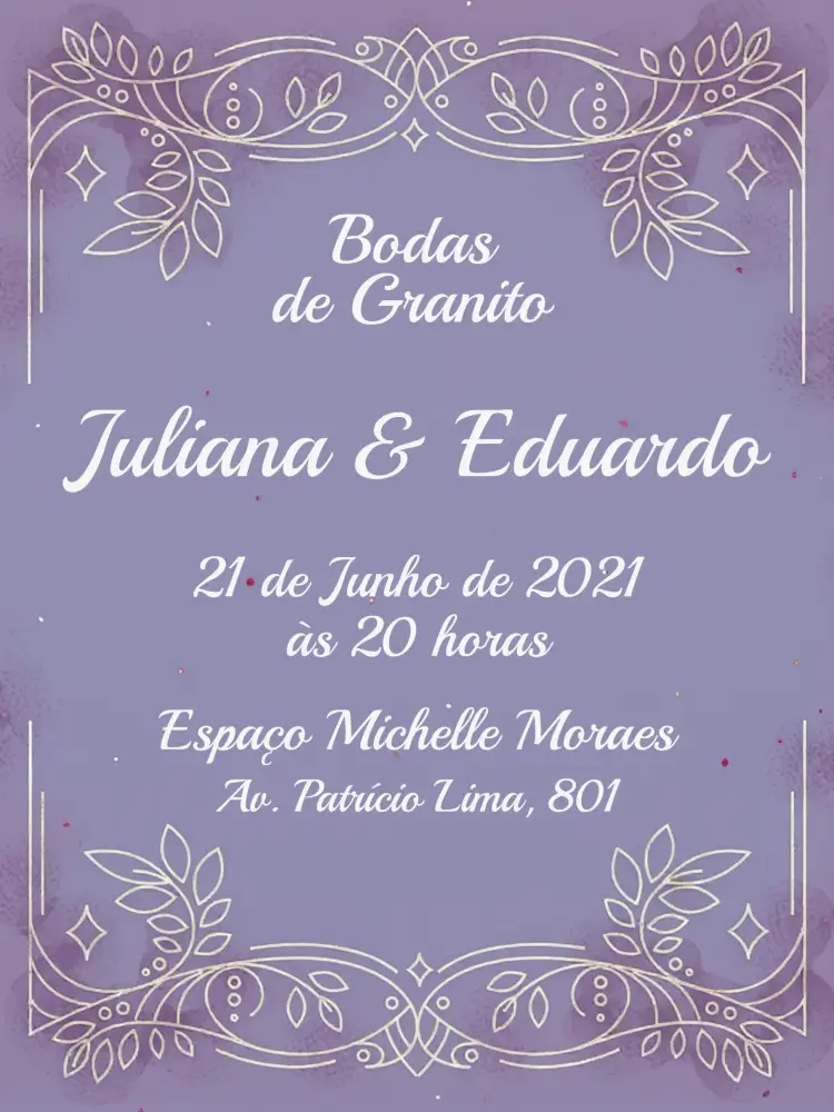 Convite Bodas De Opala Casamento