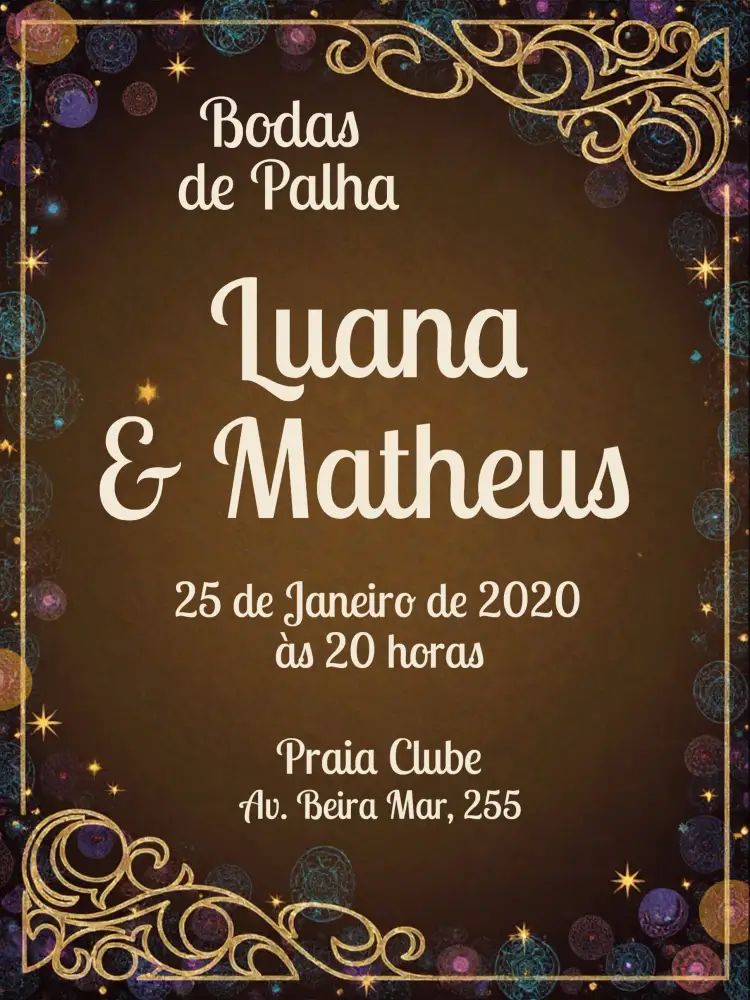 Convite Bodas De Palha Casamento – tema Chá de Panela simples, elegante, rústico, natural, minimalista