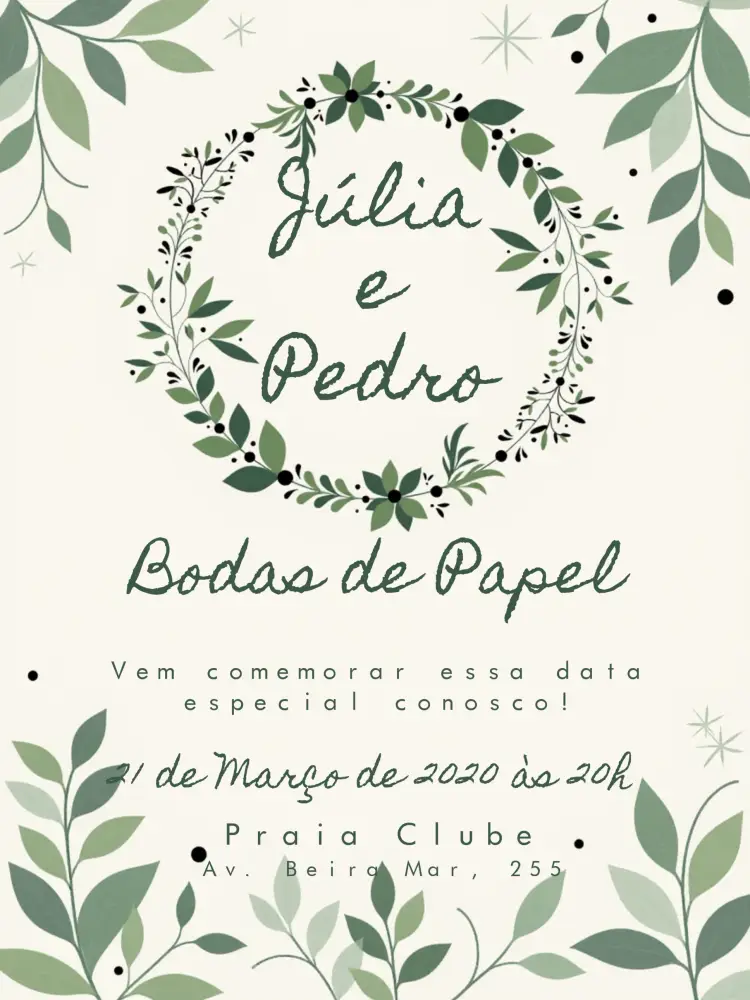 Convite Bodas De Papel 1
