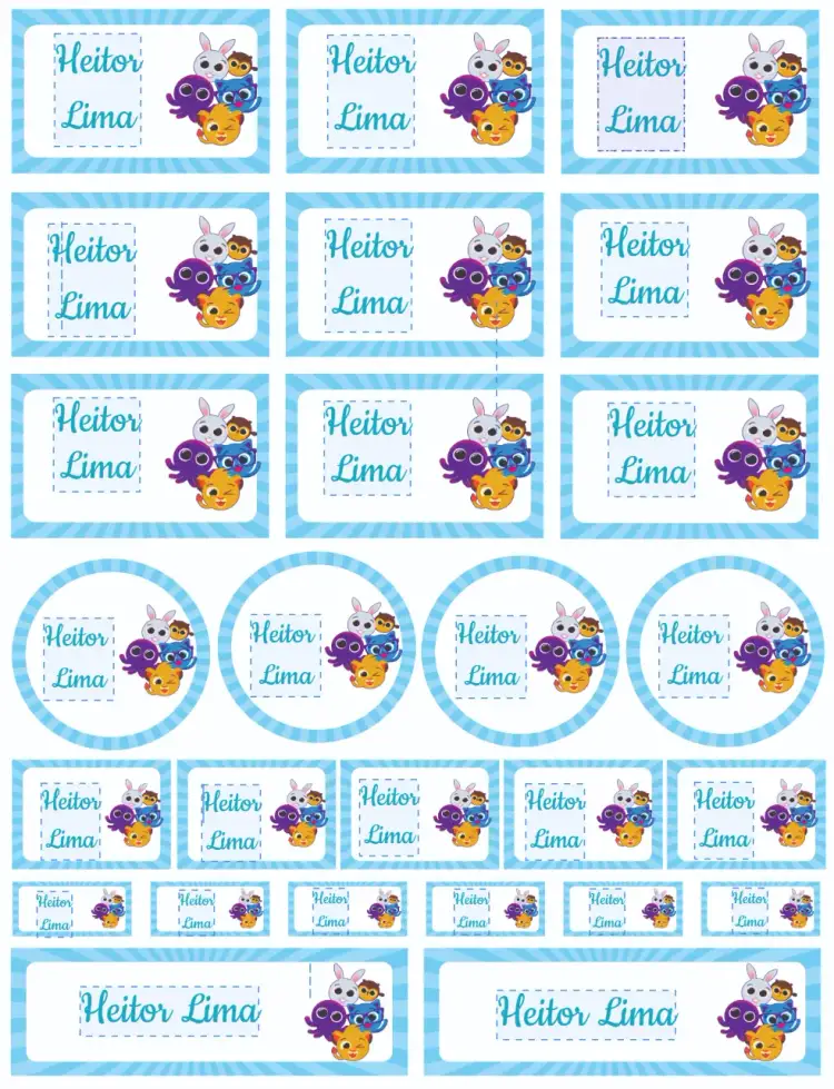 Convite Bolofofos – tema Cartão colorido, divertido, lúdico, infantil, moderno