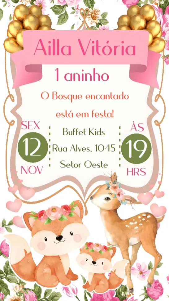 Convite Bosque Encantado