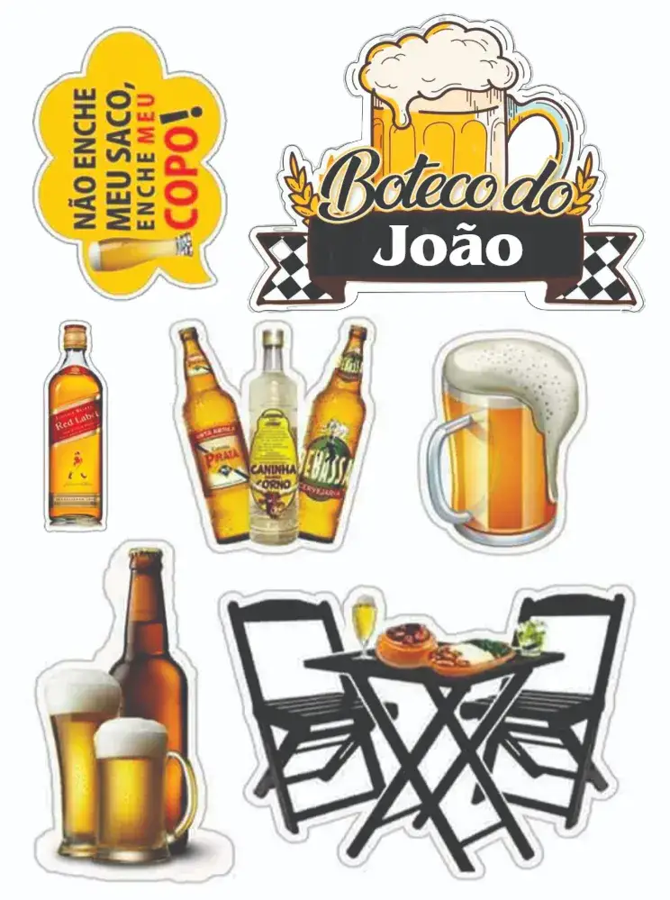 Convite Boteco – tema Topo de bolo colorido, vintage, descontraído, moderno, rústico
