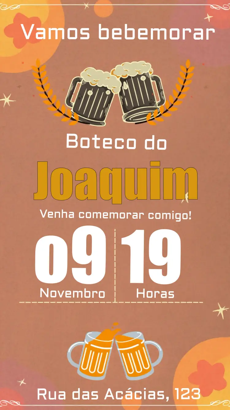 Convite Boteco Adulto