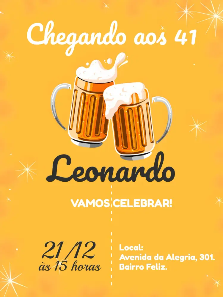 Convite Boteco Chopp
