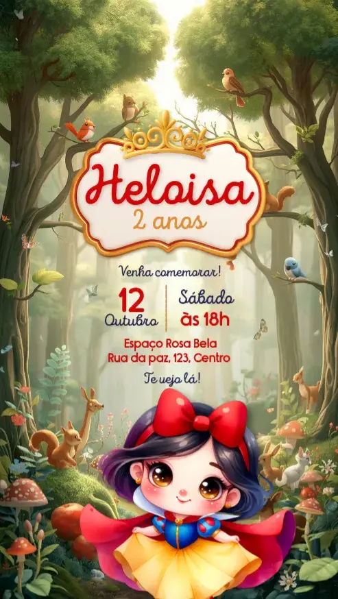 Convite Branca de Neve