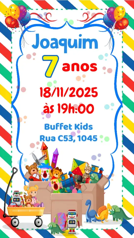 Convite Brinquedos