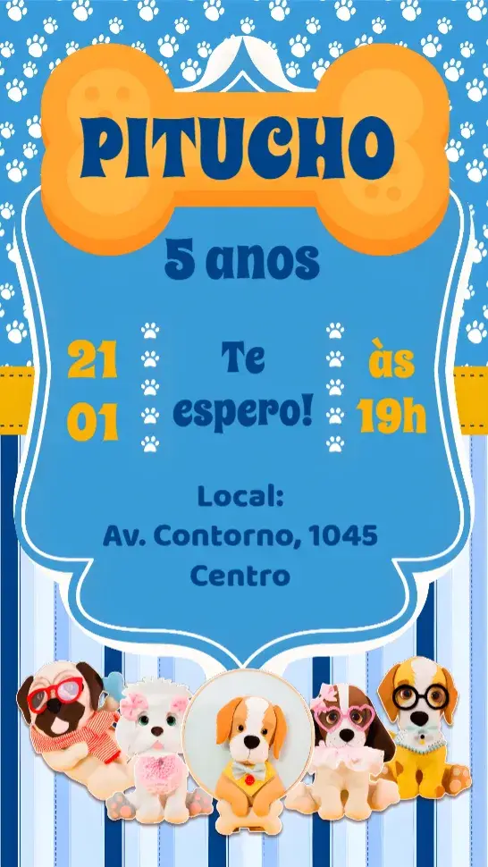 Convite Cachorro Pet
