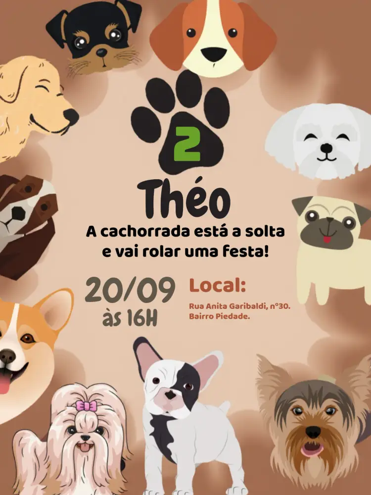 Convite Cachorro Raças