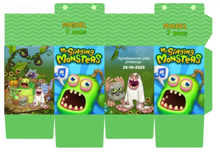 Convite Caixa Milk My Singing Monsters Jogo