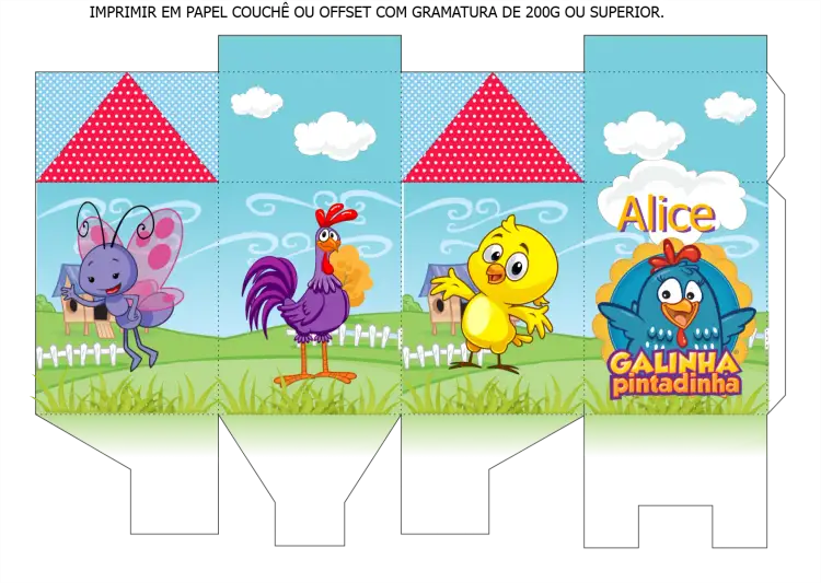 Convite Caixa Milk Para Imprimir Galinha Pintadinha Molde – tema Mais pesquisados colorido, divertido, infantil, lúdico, temático, alegre
