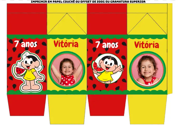 Convite Caixa Milk Para Imprimir Magali Com Foto Fotos – tema Mais pesquisados colorido, infantil, divertido, vibrante, temático, brincalhão