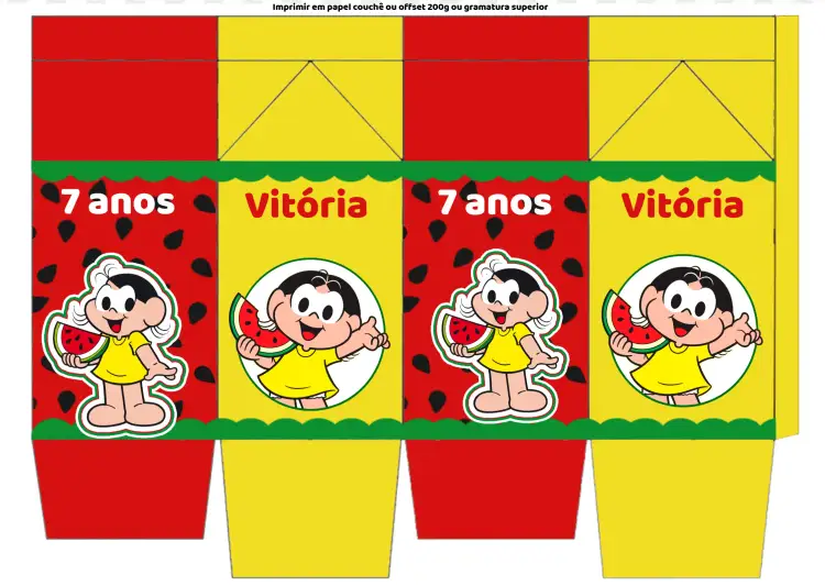 Convite Caixa Milk Para Imprimir Magali Molde – tema Mais pesquisados colorido, infantil, divertido, temático, lúdico