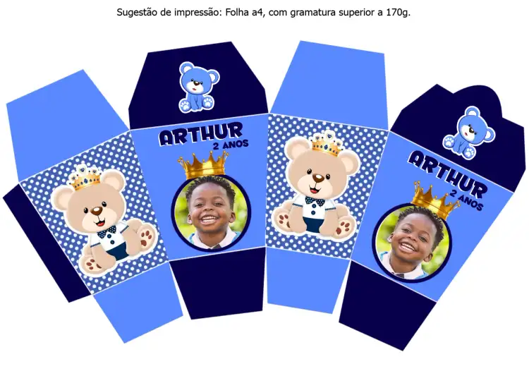 Caixa Sushi Ursinho Com Foto