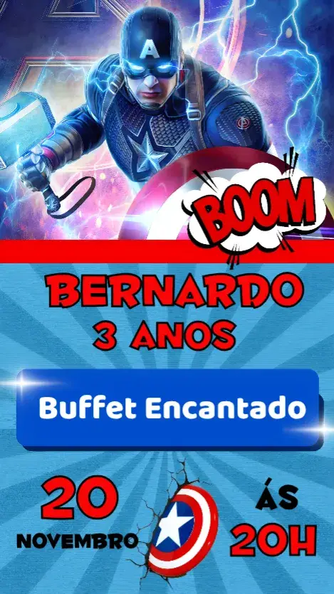 Convite Capitão América