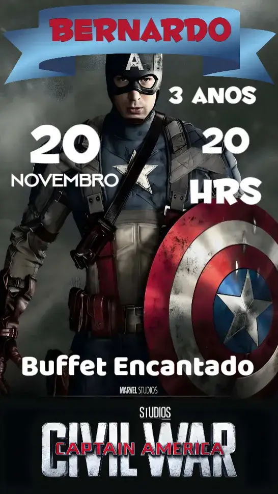 Convite Capitão América