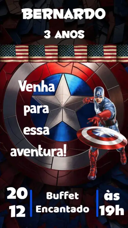 Convite Capitão América