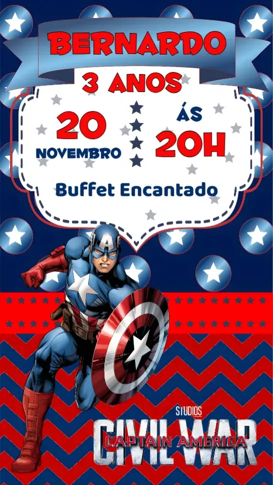 Convite Capitão América