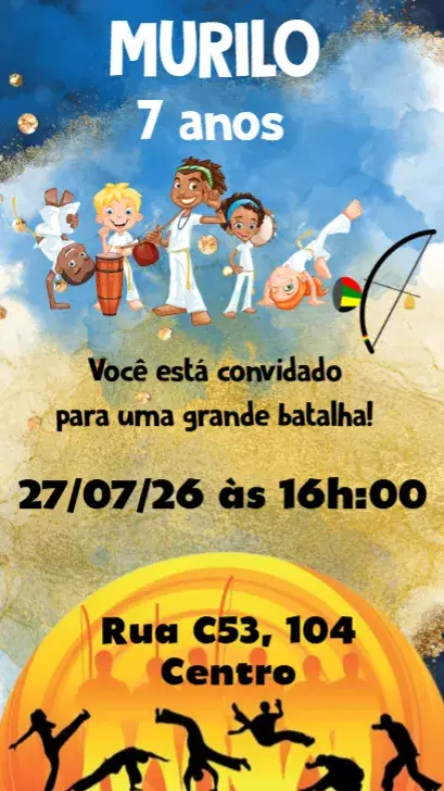 Invite Capoeira editable and customizable