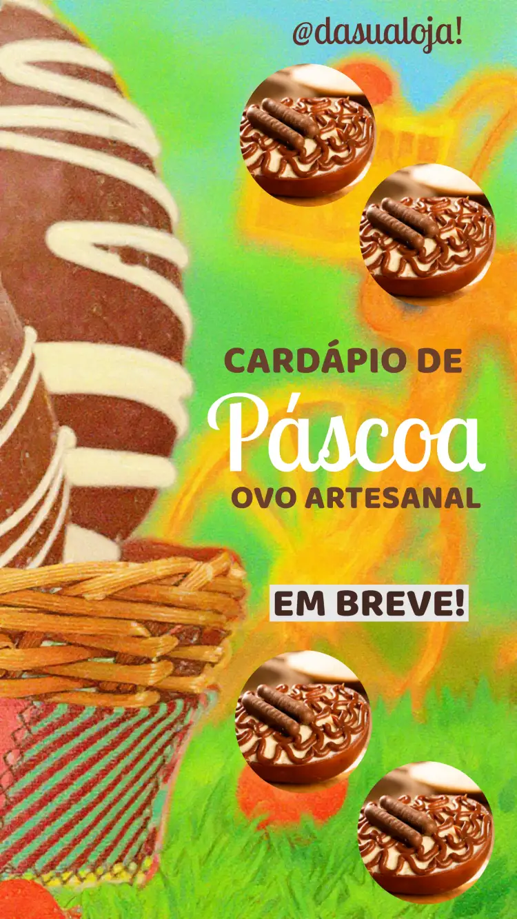 Convite Cardápio De Páscoa Com Fotos Pedidos – tema Datas Comemorativas colorido, brincalhão, vintage, minimalista, familiar