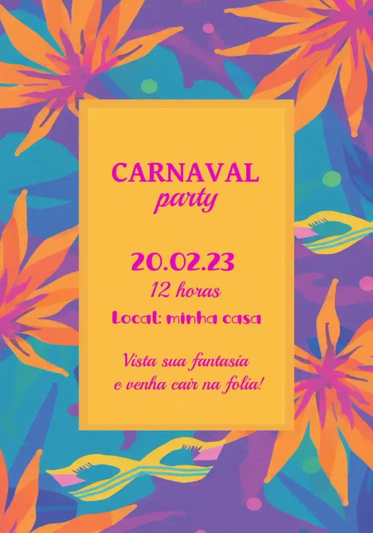 Convite Carnaval Baile