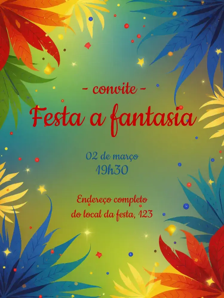 Convite Carnaval Bloquinho